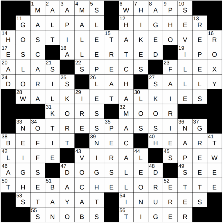 0114 23 NY Times Crossword 14 Jan 23 Saturday NYXCrossword