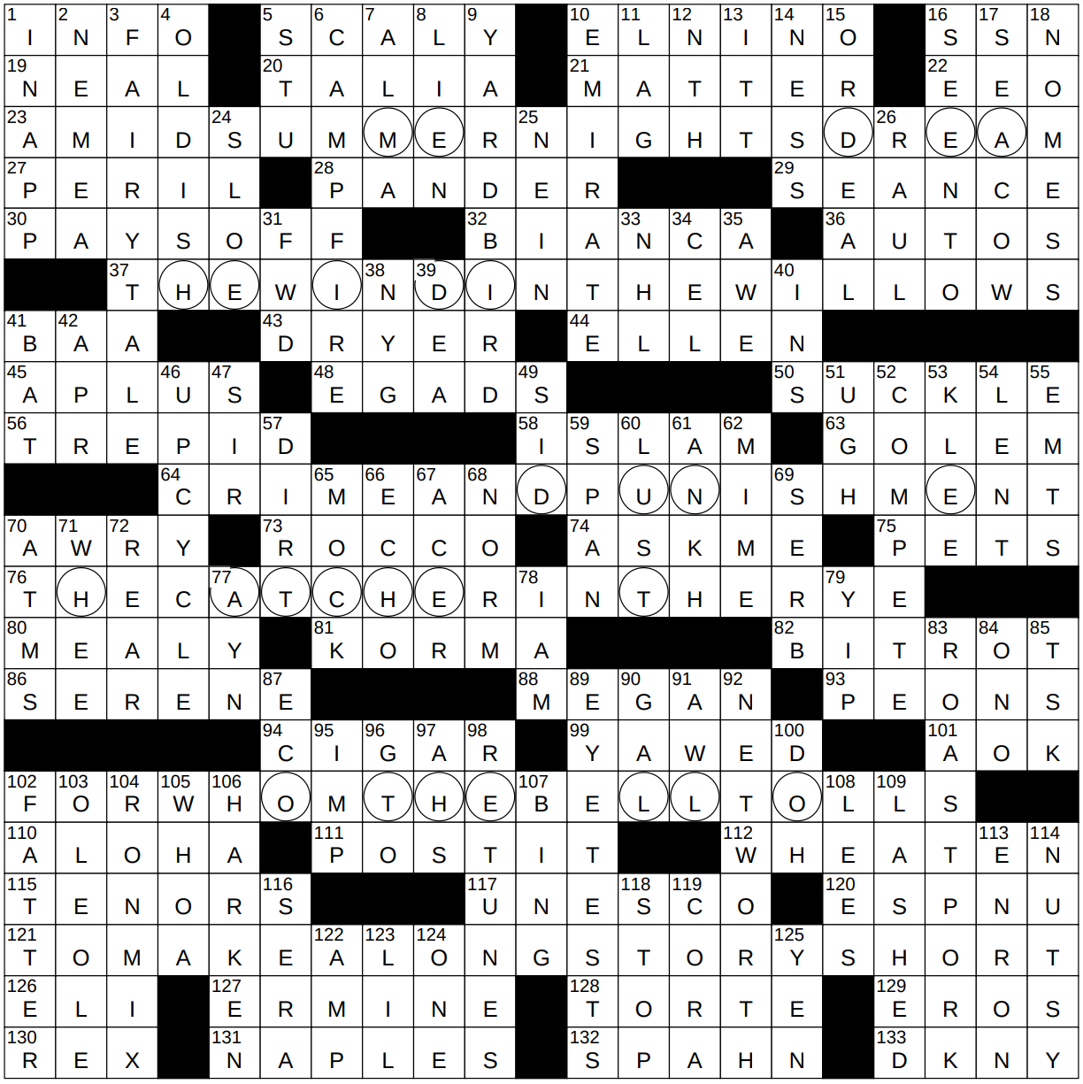 0115 23 NY Times Crossword 15 Jan 23 Sunday NYXCrossword