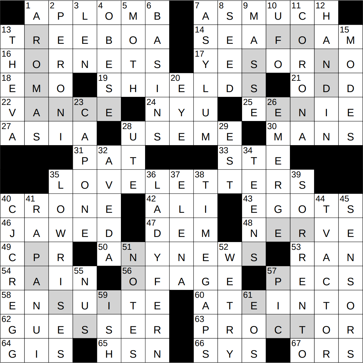 designation for ticonderoga crossword clue