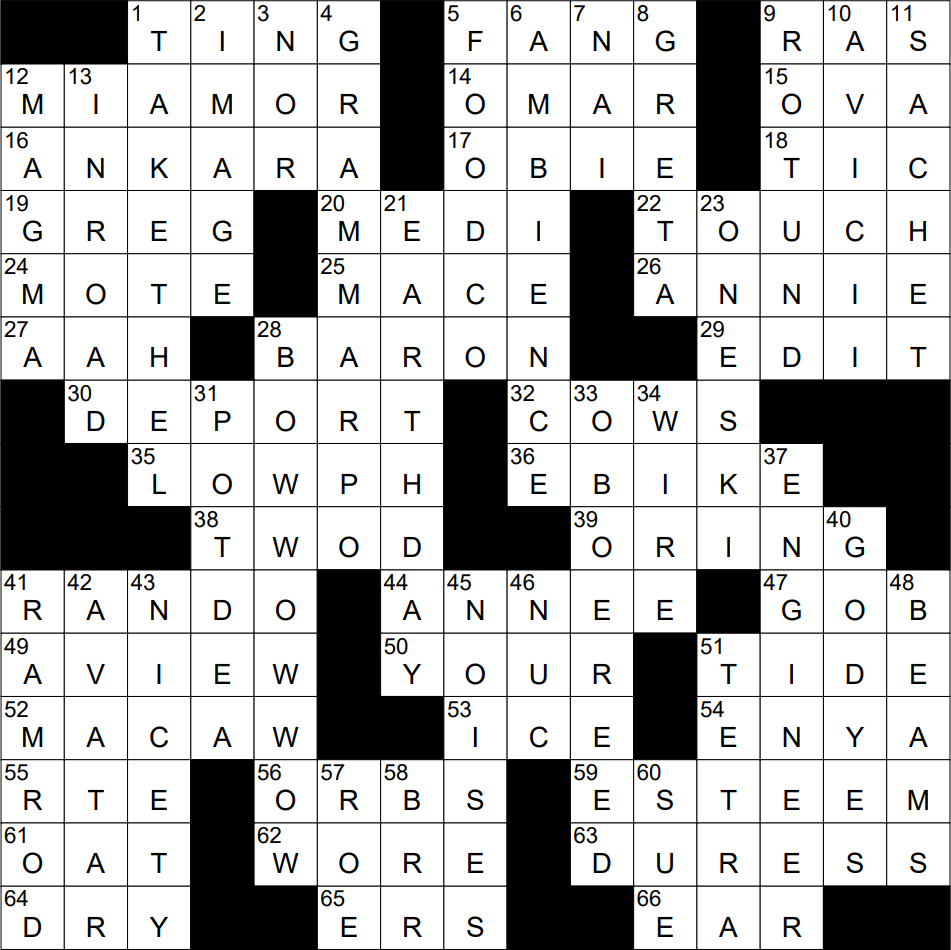 0216 23 NY Times Crossword 16 Feb 23 Thursday NYXCrossword
