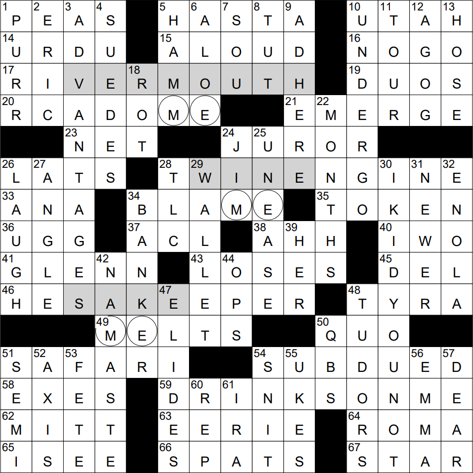 0226 24 NY Times Crossword 26 Feb 24 Monday NYXCrossword