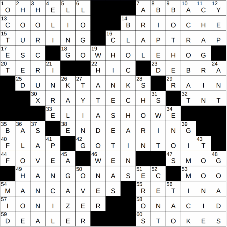 0311 23 NY Times Crossword 11 Mar 23 Saturday NYXCrossword