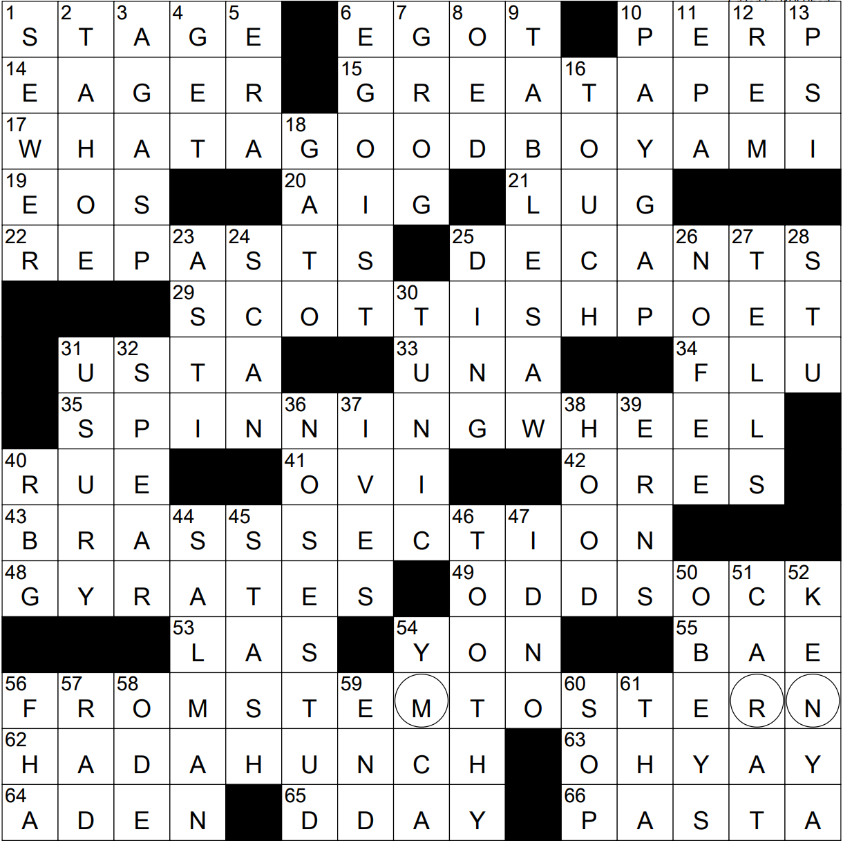 0414 22 NY Times Crossword 14 Apr 22 Thursday NYXCrossword