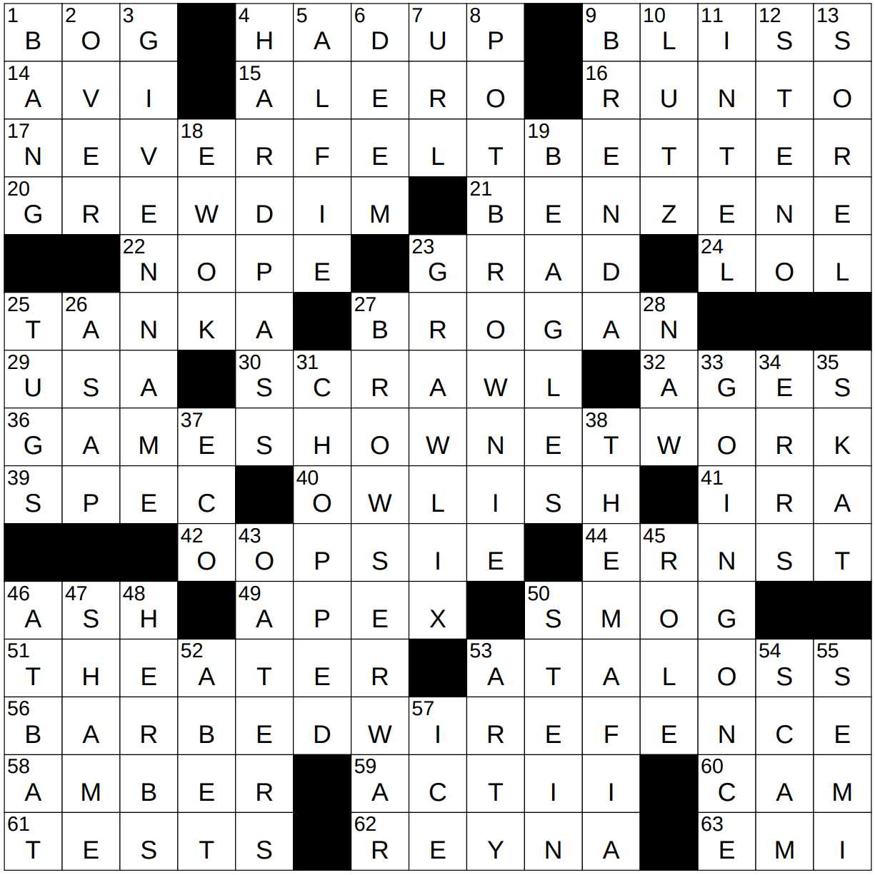 0430 22 NY Times Crossword 30 Apr 22 Saturday NYXCrossword