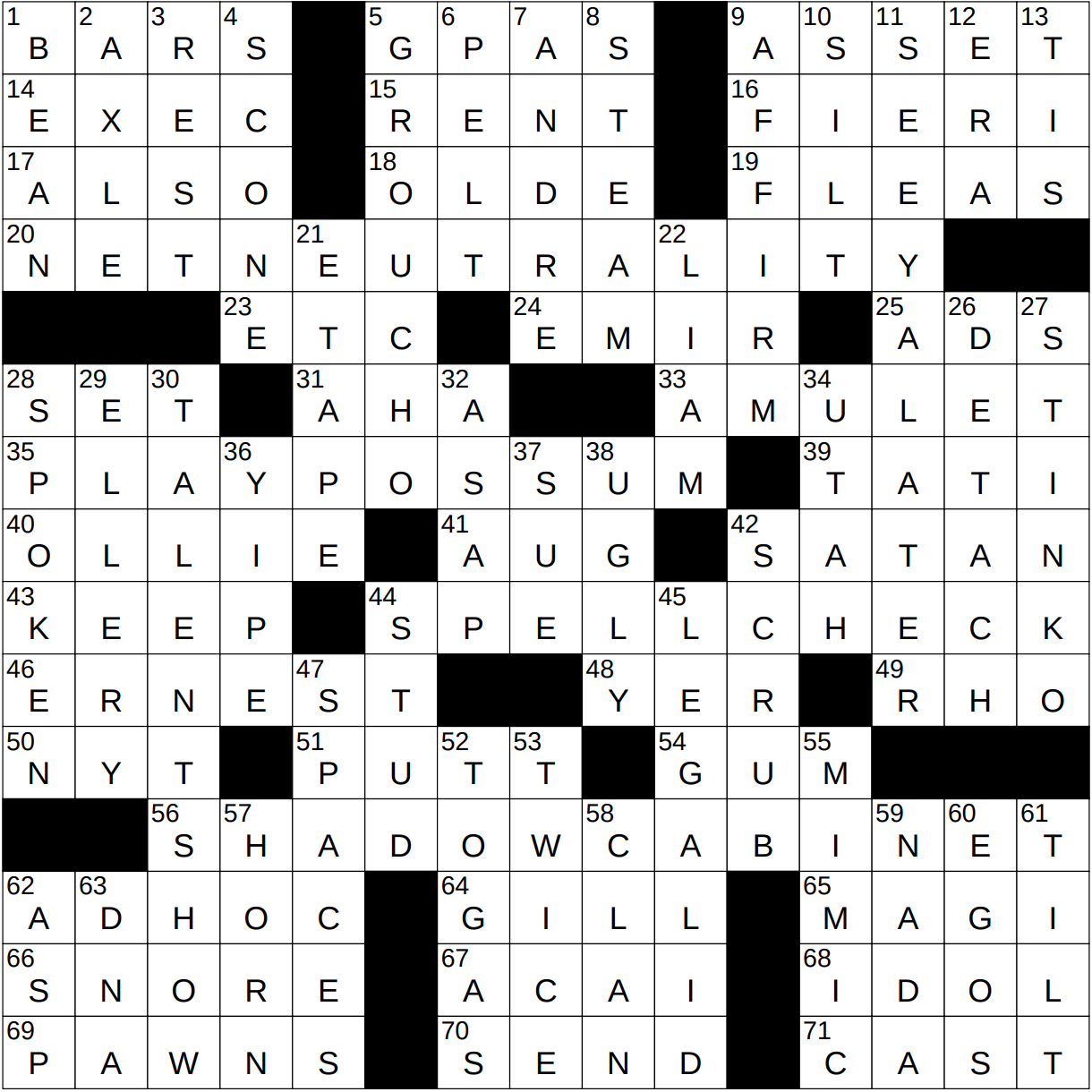 0523 22 NY Times Crossword 23 May 22 Monday NYXCrossword