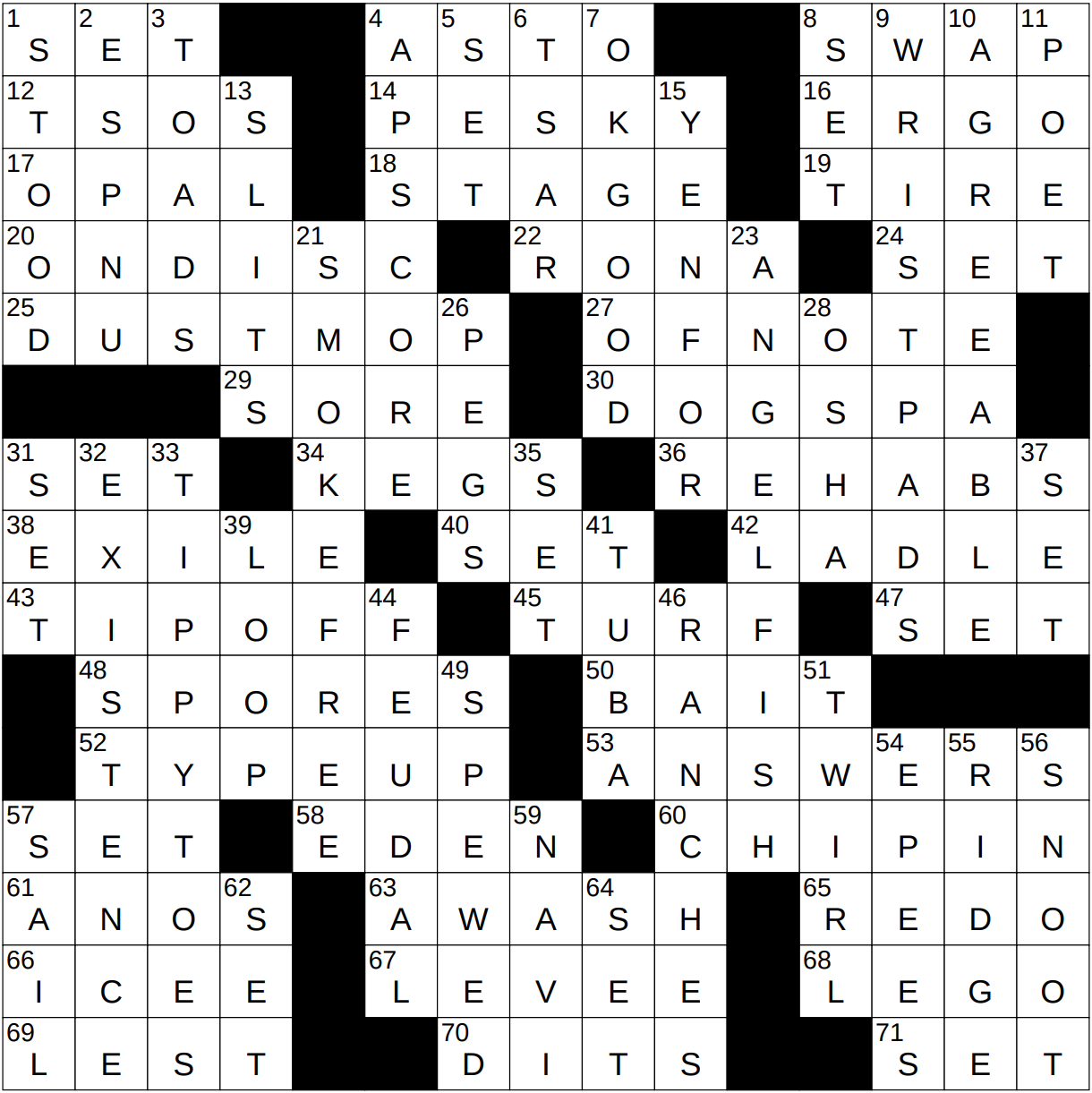 0610 24 NY Times Crossword 10 Jun 24 Monday NYXCrossword