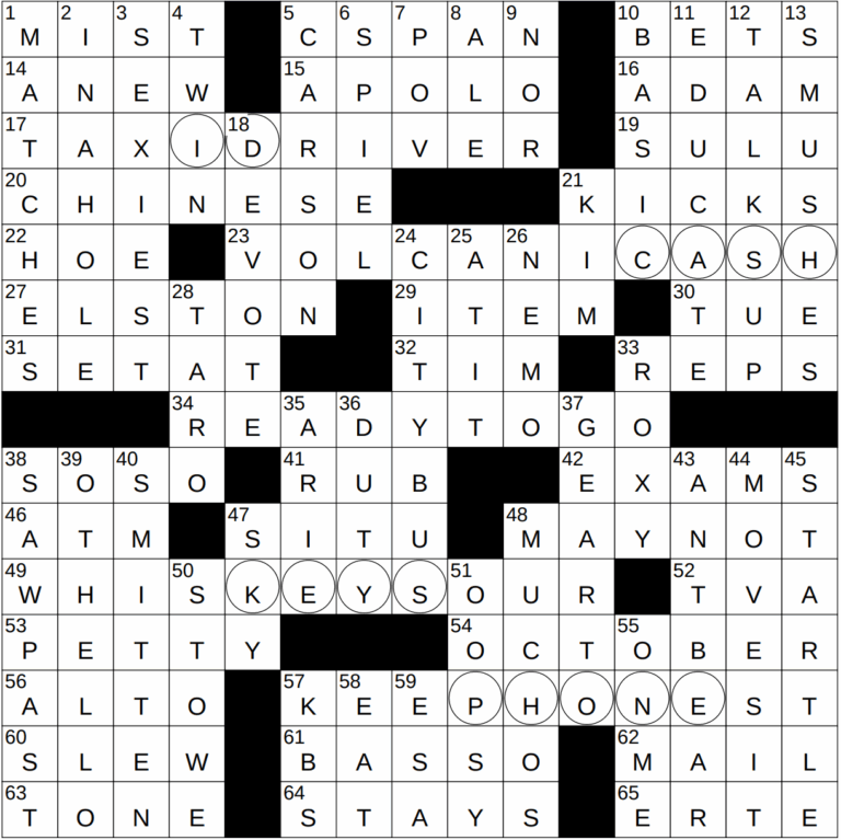 0613 23 NY Times Crossword 13 Jun 23 Tuesday NYXCrossword