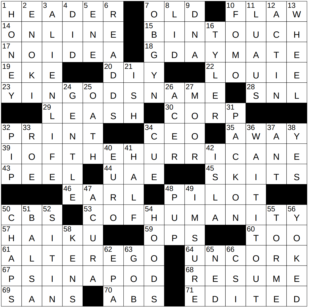 seattle times crossword puzzle