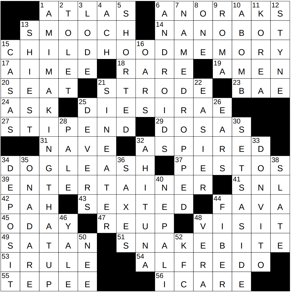 no in pig latin crossword