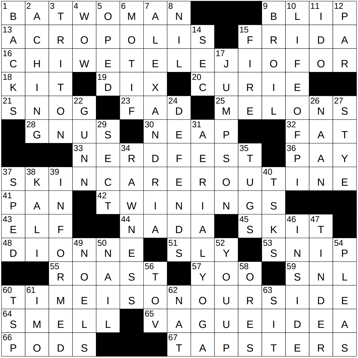 0618 22 NY Times Crossword 18 Jun 22 Saturday NYXCrossword