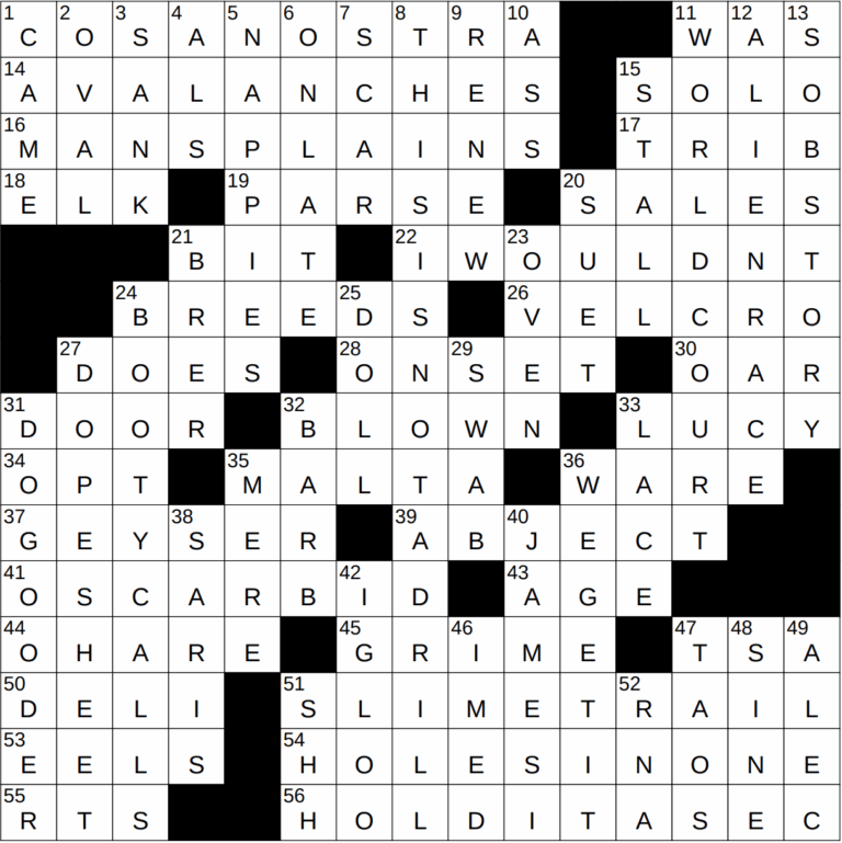0621 24 NY Times Crossword 21 Jun 24 Friday NYXCrossword