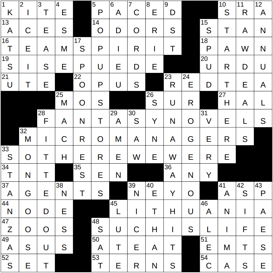 0627 25 NY Times Crossword 27 Jun 25 Friday NYXCrossword