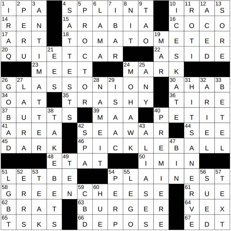 0704 23 NY Times Crossword 4 Jul 23 Tuesday NYXCrossword