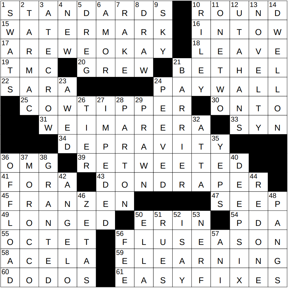 0706 24 NY Times Crossword 6 Jul 24 Saturday NYXCrossword
