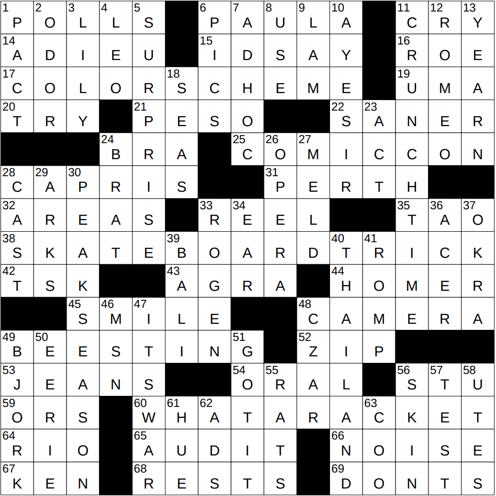 farewell in french crossword clue