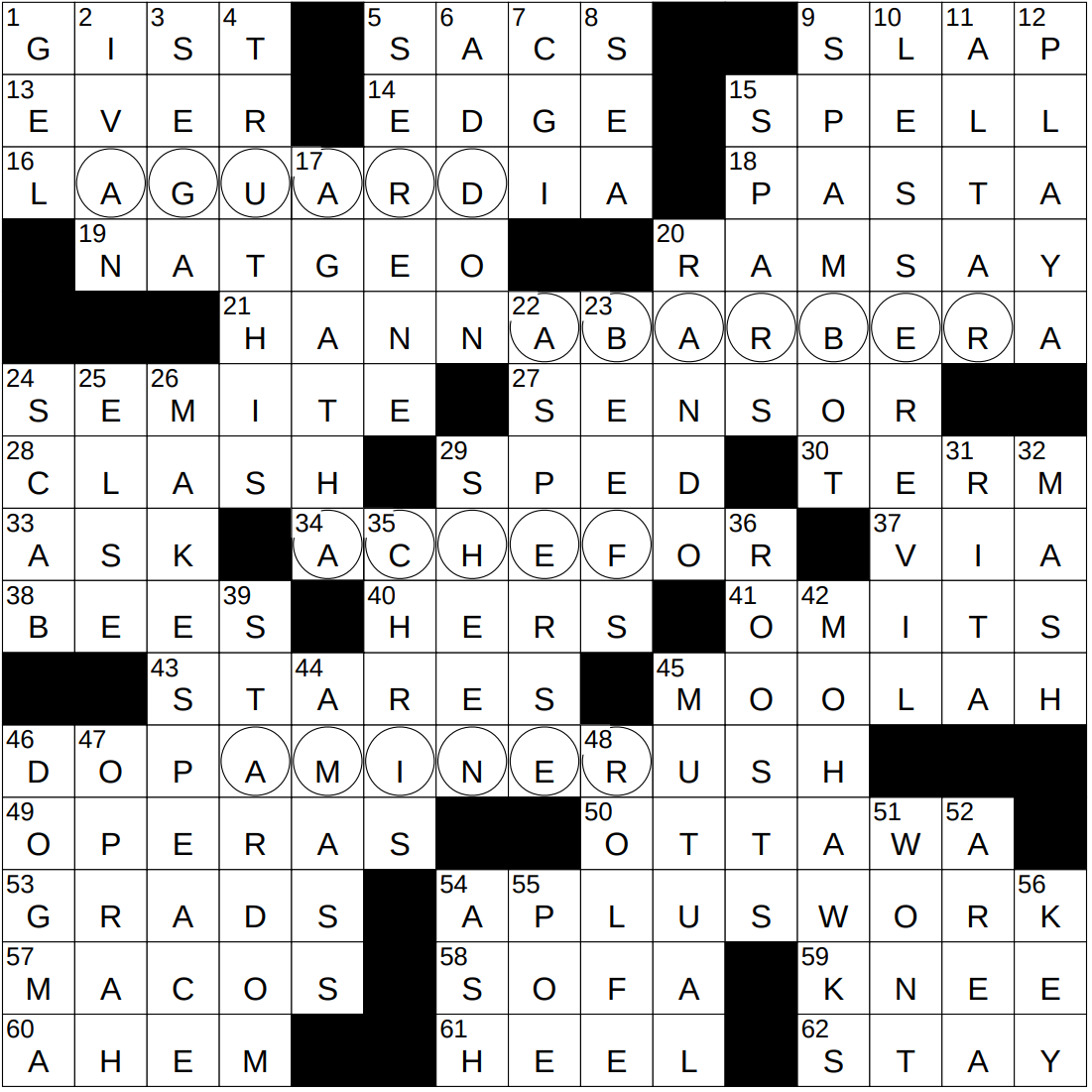 0708 25 NY Times Crossword 8 Jul 25 Tuesday NYXCrossword