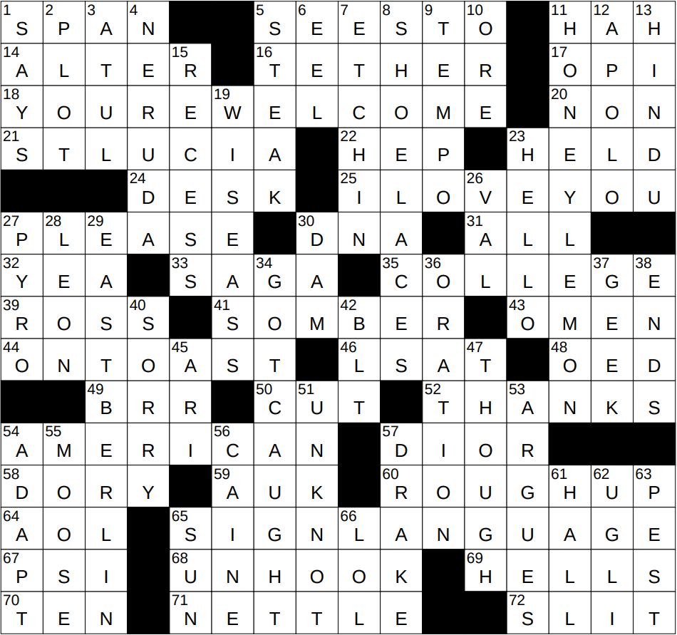 slow tempo crossword clue