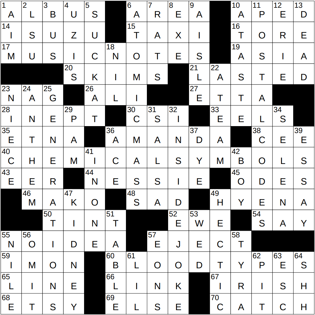 0723 25 NY Times Crossword 23 Jul 25 Wednesday NYXCrossword
