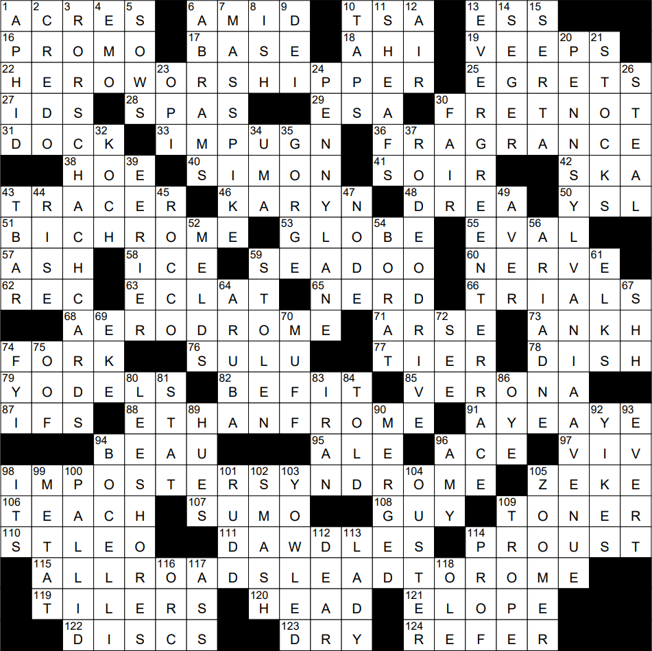 de plume crossword clue