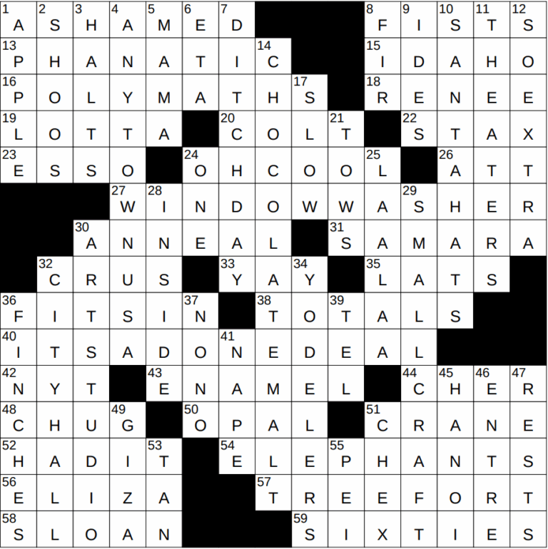 0914 24 NY Times Crossword 14 Sep 24 Saturday NYXCrossword