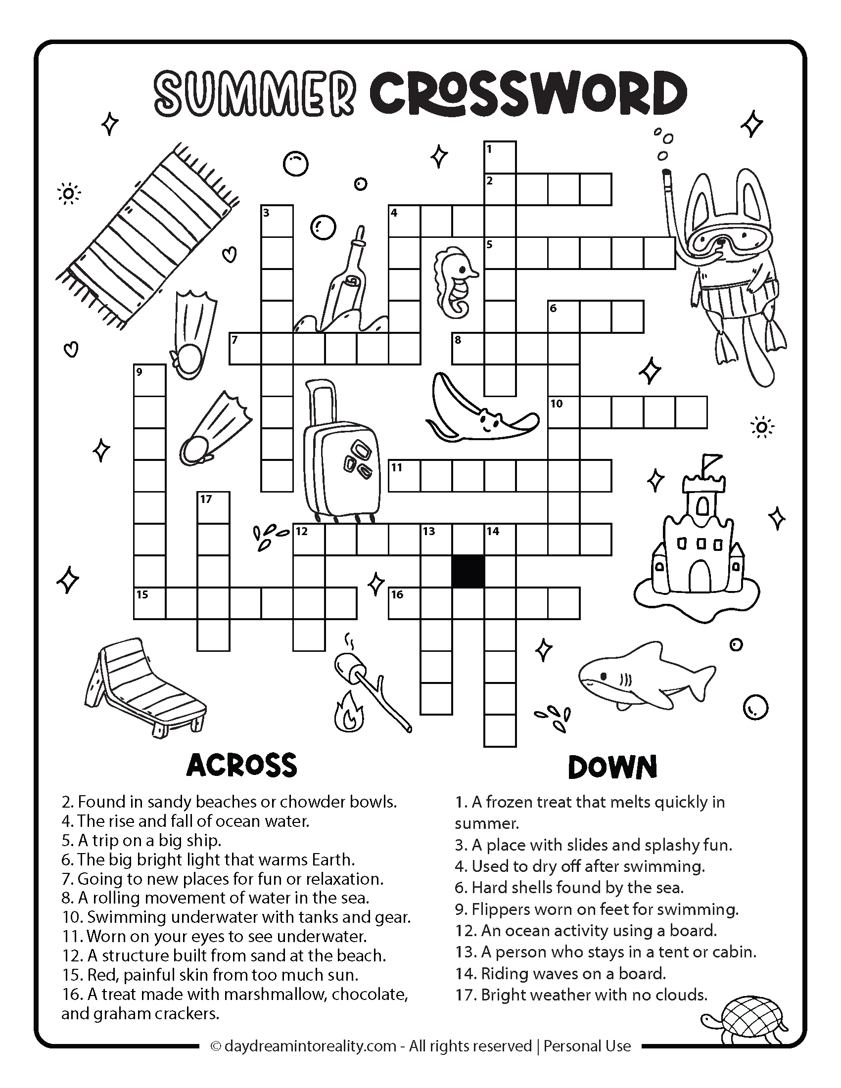 crossword puzzles free printable kids
