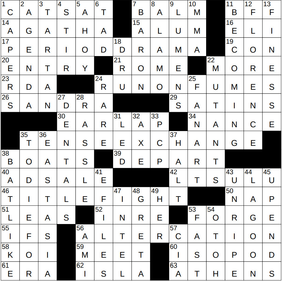 1017 24 NY Times Crossword 17 Oct 24 Thursday NYXCrossword