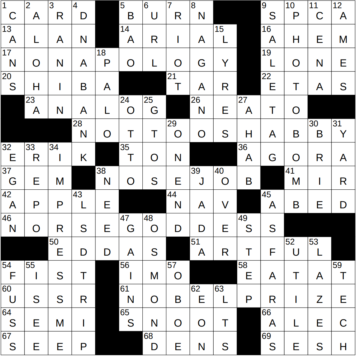 1102 23 NY Times Crossword 2 Nov 23 Thursday NYXCrossword