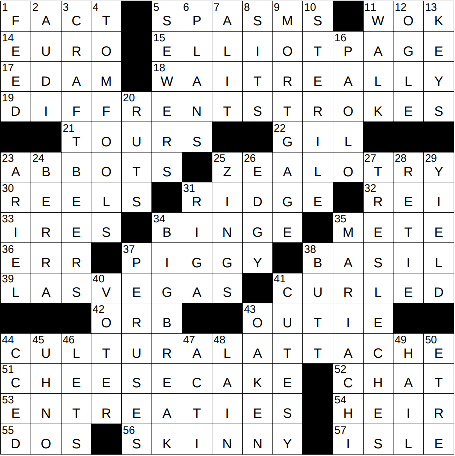 1108 24 NY Times Crossword 8 Nov 24 Friday NYXCrossword