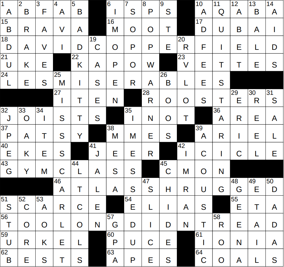 informal alliance crossword clue