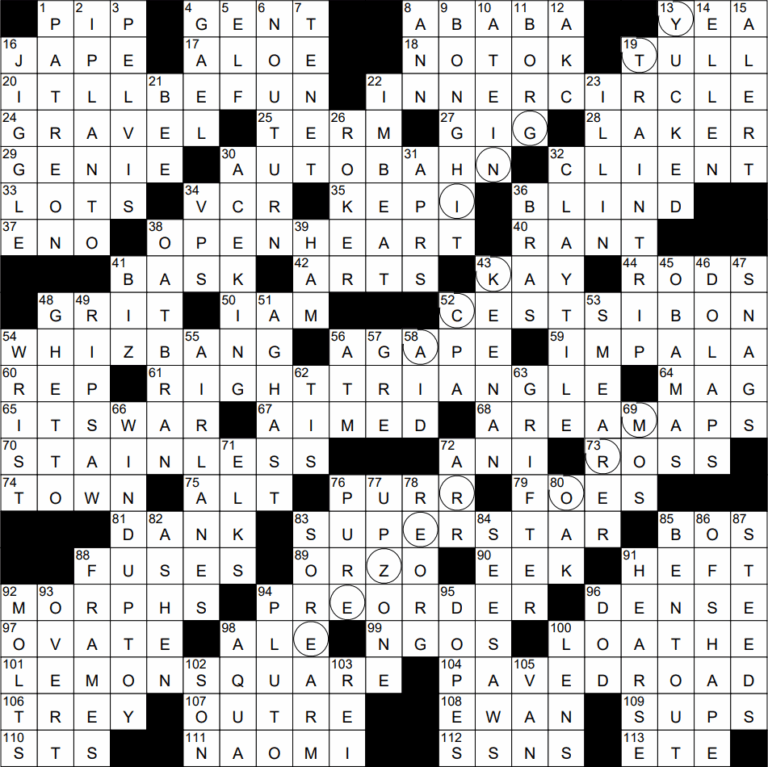 1127 22 NY Times Crossword 27 Nov 22 Sunday NYXCrossword