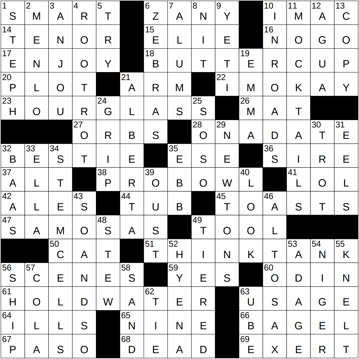 1230 24 NY Times Crossword 30 Dec 24 Monday NYXCrossword