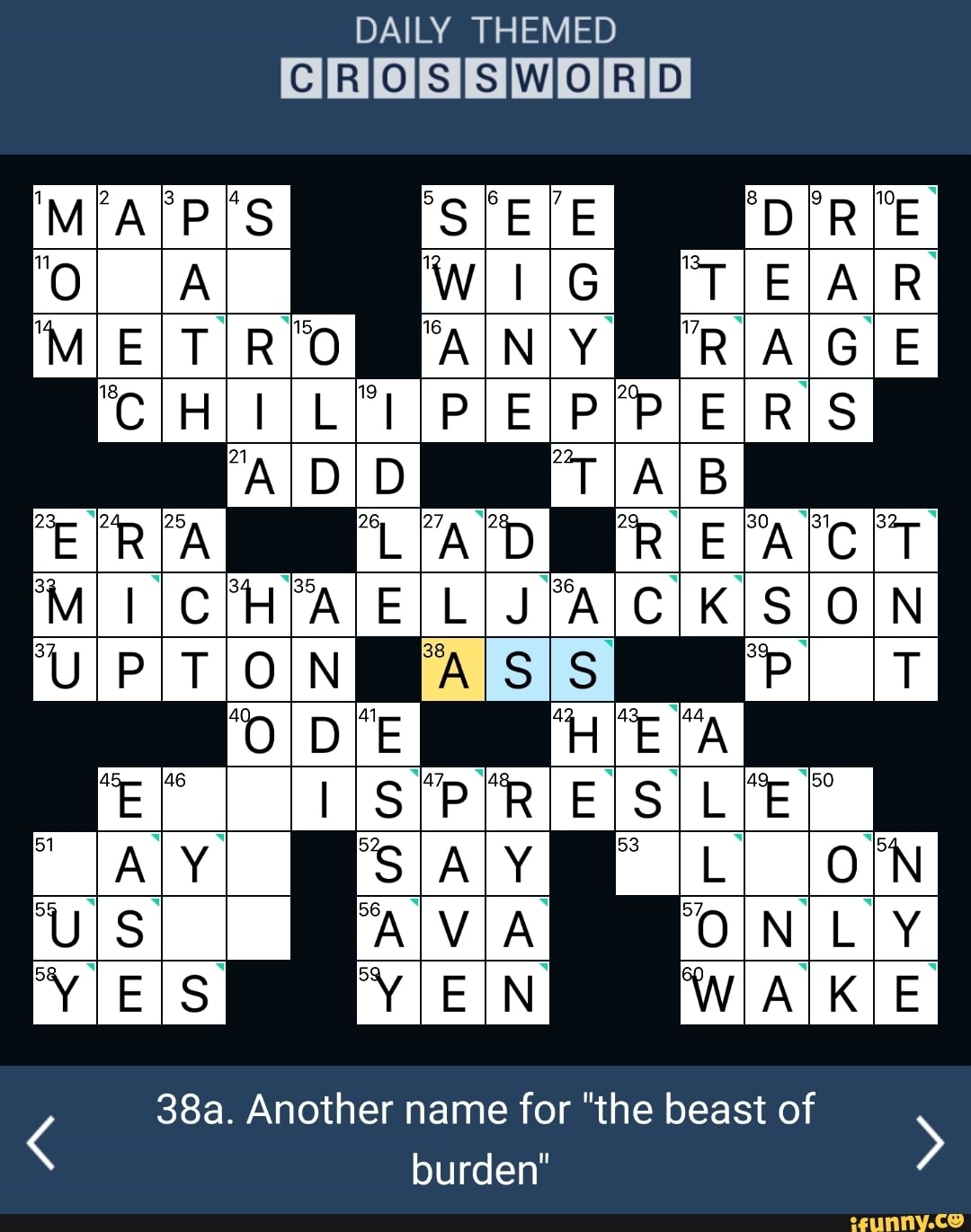 beast of burden crossword clue