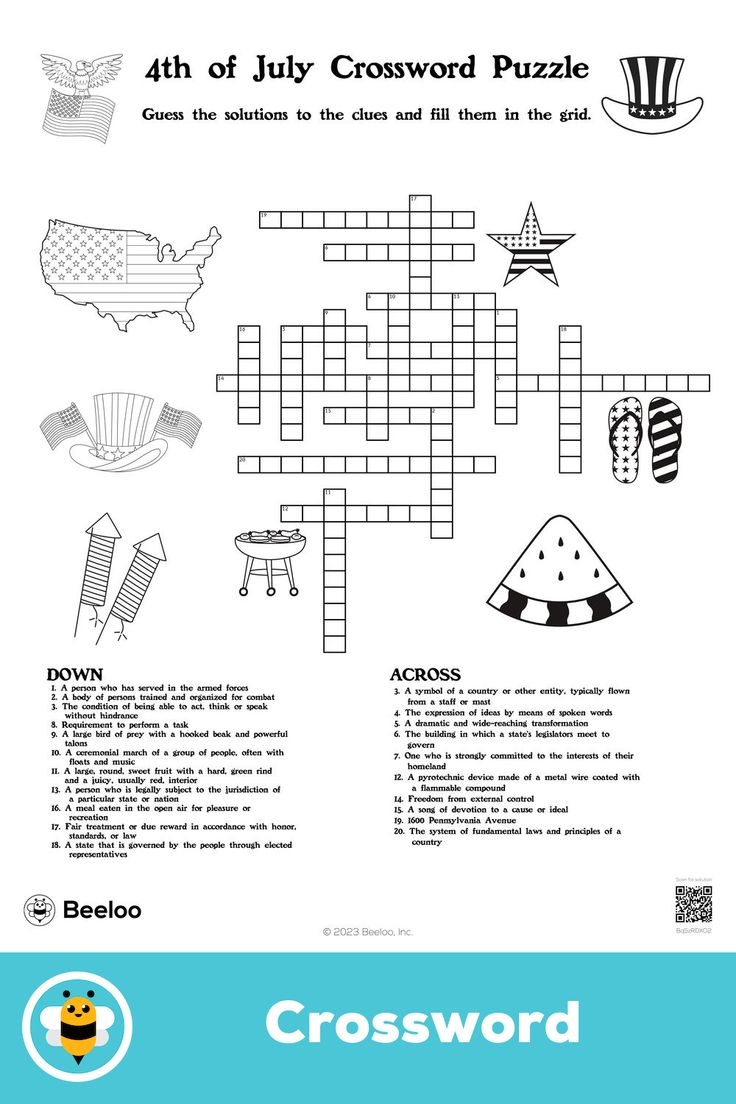 4th Of July Crossword Puzzle 4th Of July Crossword Puzzle