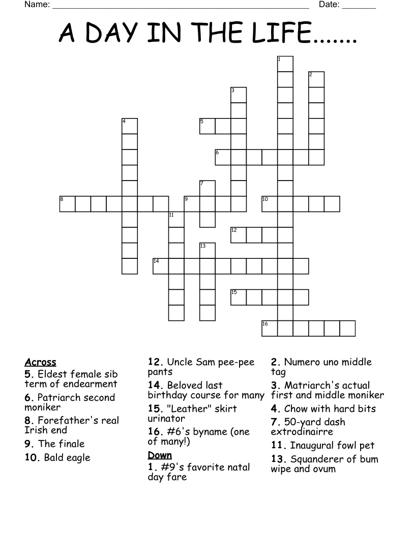 spanish term of endearment crossword