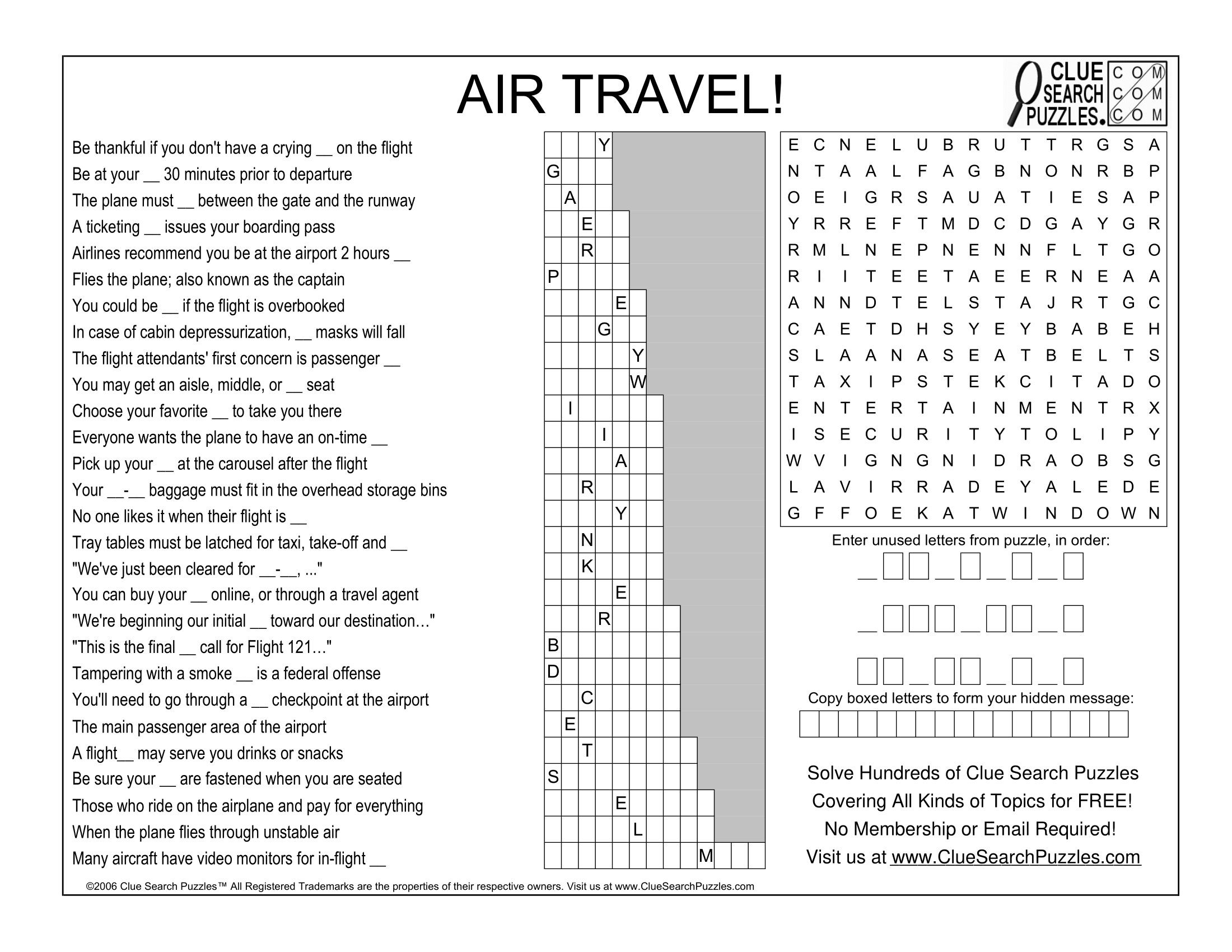 AIR TRAVEL TRIVIA QUIZ