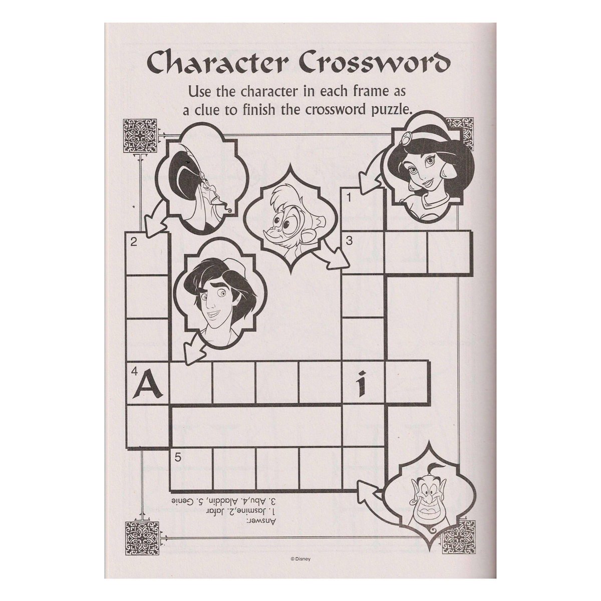 Aladdin Coloring Activity Kids Book 192 Pages BONUS CUTOUT CHARACTERS For Sale Online EBay