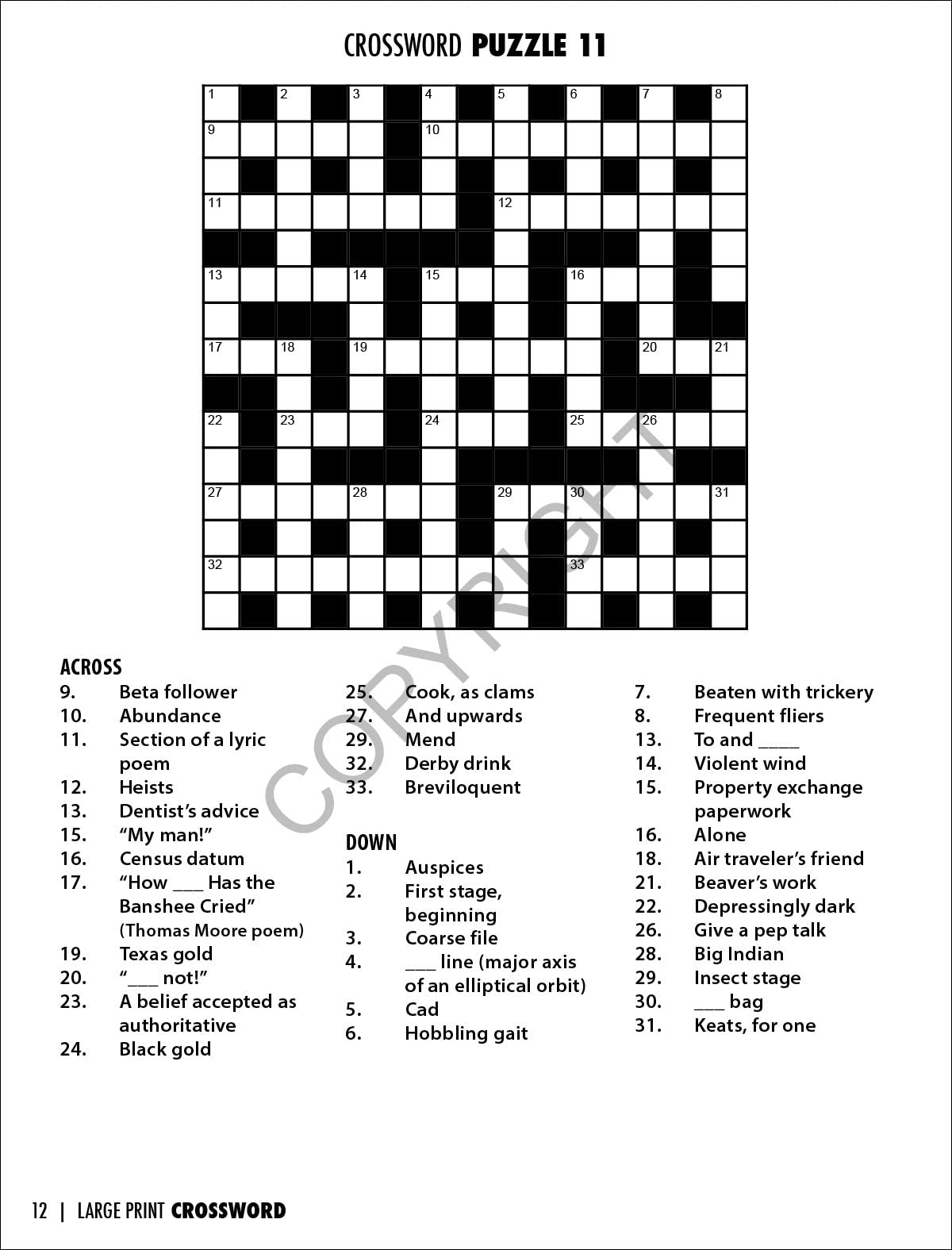 free crosswords for seniors