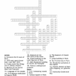 An EVEning In Paris Crossword WordMint