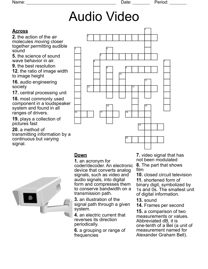 Animation Crossword WordMint