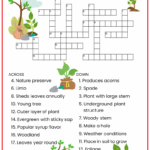 Arbor Day Crossword Puzzle For Kids Puzzle Cheer