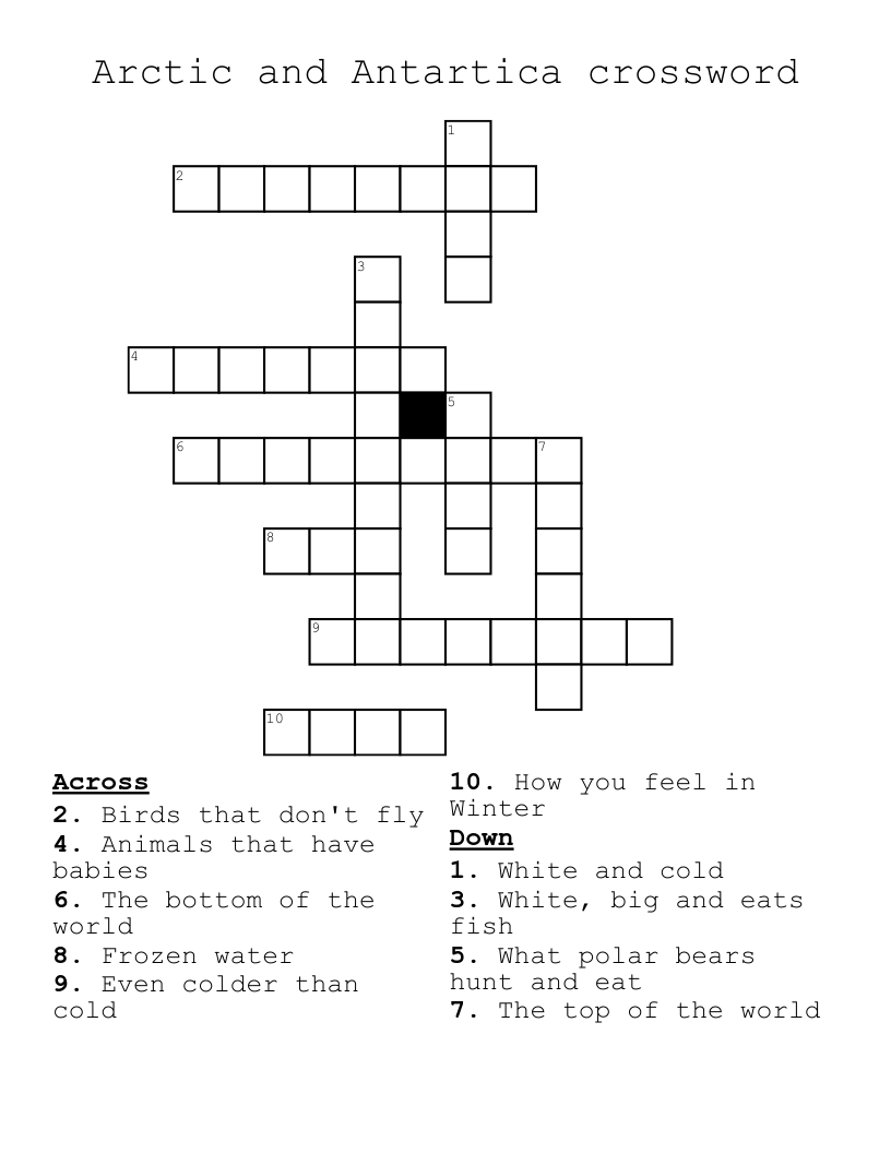 arctic bird crossword clue