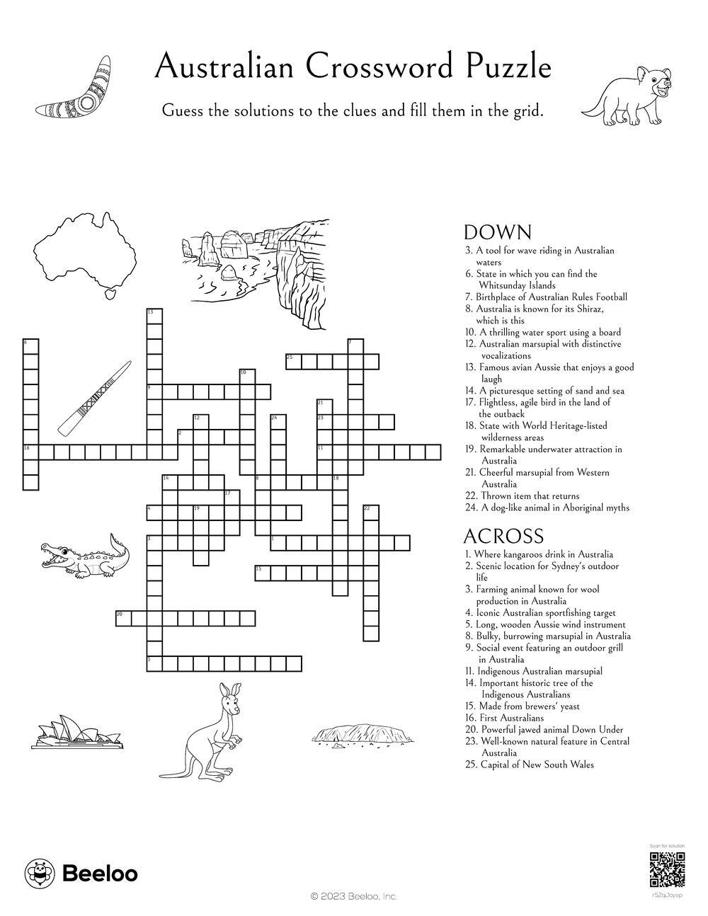 capital of western australia crossword clue