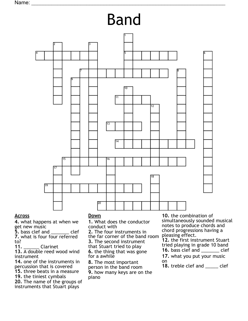 group of musical notes crossword clue