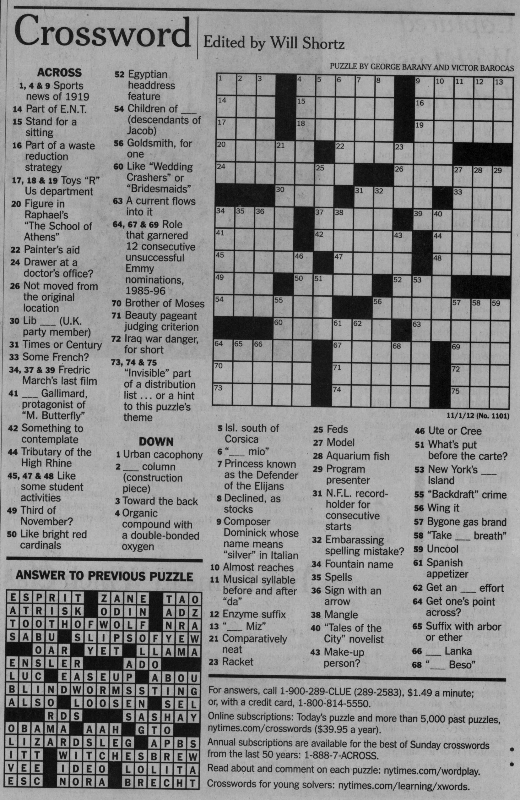 on the topic of nyt crossword