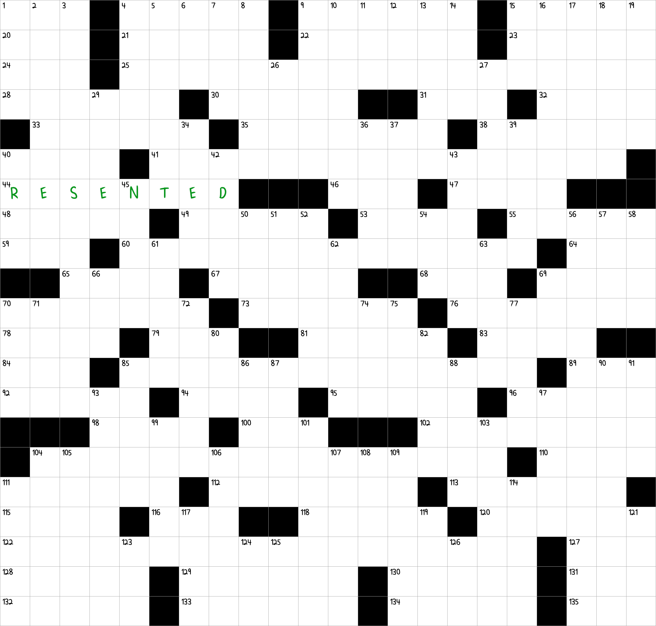 Begrudged NYT Crossword Clue April 20 2025