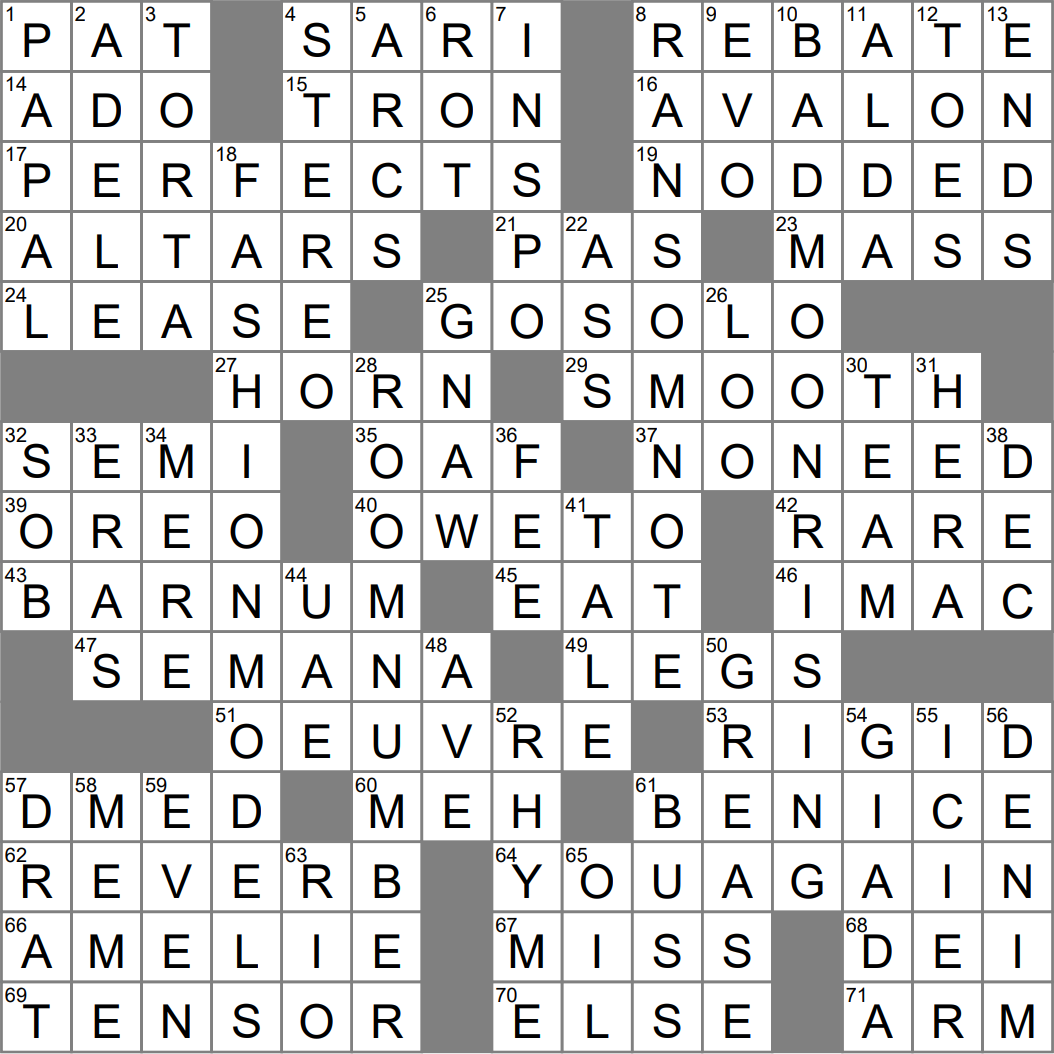 Body Of Work Crossword Clue Archives LAXCrossword