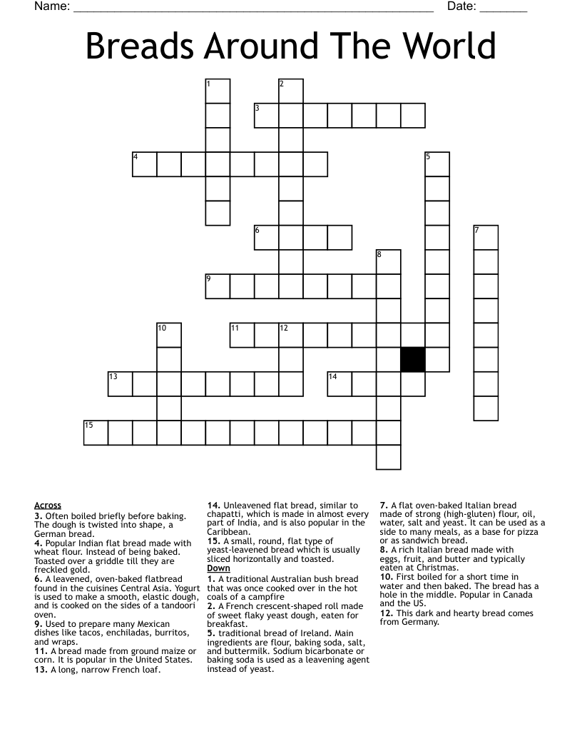 indian side dish crossword clue