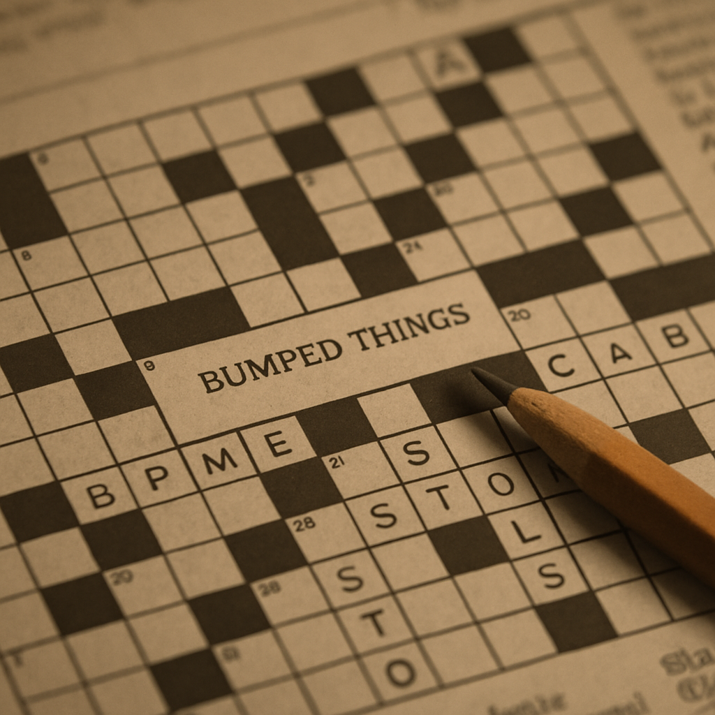Bumped Things NYT Crossword Solving The Trickiest Clue Of The Week Hanksk9 Social Club