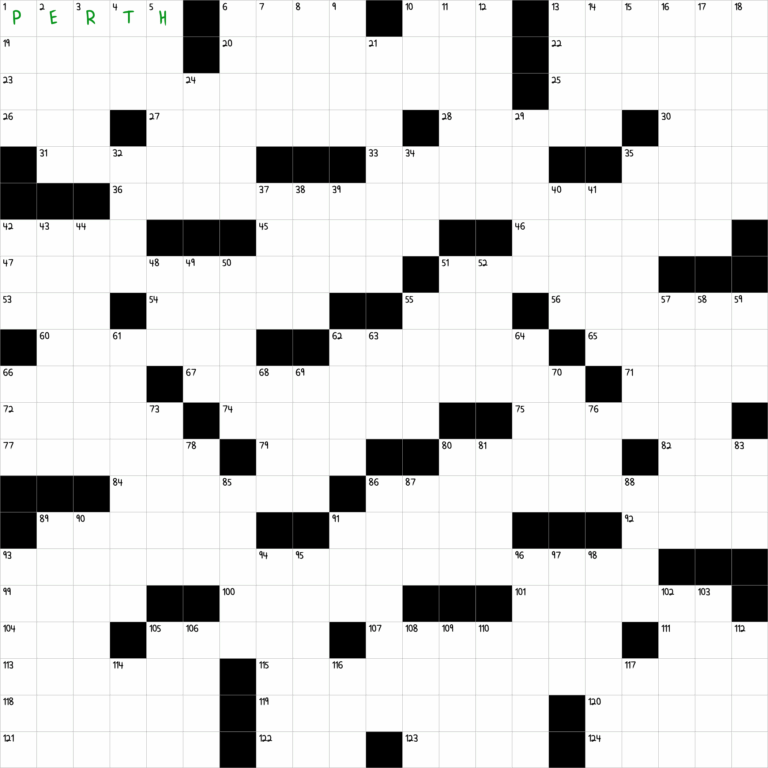 Capital Of Western Australia NYT Crossword Clue