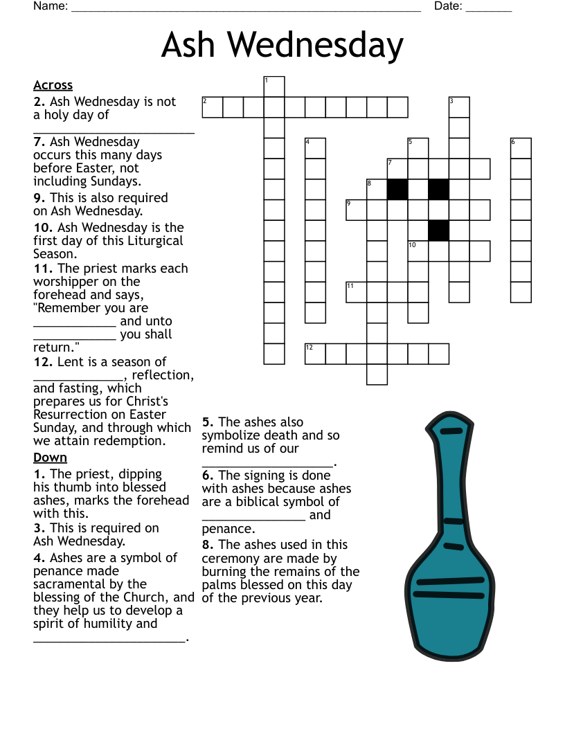 Catholic Things Crossword WordMint